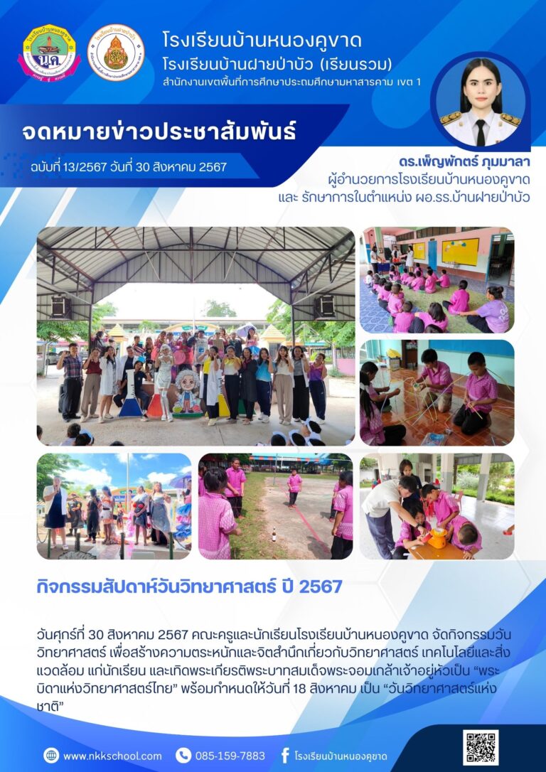 ฉบับที่ 13/2567 กิจกรรมสัปดาห์วันวิทยาศาสตร์ ปี 2567
